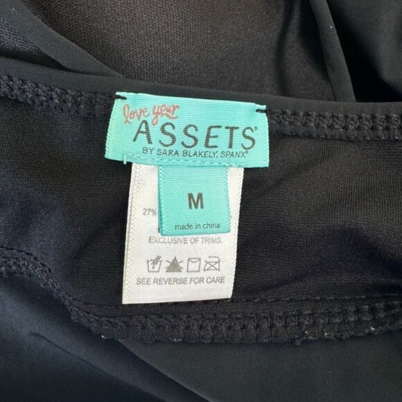 SPANX AssetsNEW LaceUp Ruched Tankini Halter Bikini Top Control Slimming Black M - Picture 7 of 16